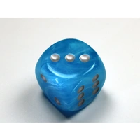 CHX DH3066 Luminary Sky/silver 30mm d6 dice w/pips