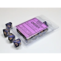 CHX 25137 Speckled Golden Cobalt Set of Ten d10s