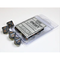 CHX 25220 Opaque Dark Grey/copper Set of Ten d10s