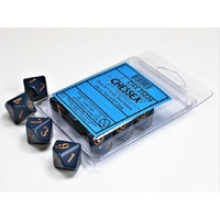 CHX 25226 Opaque Dusty Blue/copper Set of Ten d10s