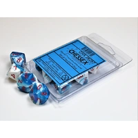 CHX 26257 Gemini Astral Blue-White/red Set of Ten d10s