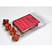 CHX 27214 Scarab Scarlet/gold Set of Ten d10s