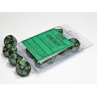 CHX 27215 Scarab Jade/gold Set of Ten d10s