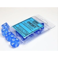 CHX 27226 Borealis Sky Blue/white Set of Ten d10s
