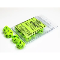 CHX 27230 Vortex Bright Green/black Set of Ten d10s