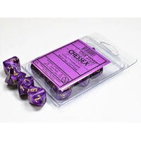CHX 27237 Vortex Purple/gold Set of Ten d10s