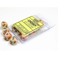 CHX 27242 Festive Circus/black Set of Ten d10s