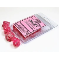 CHX 27324 Ghostly Glow Pink/silver Set of Ten d10s