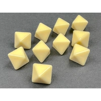 CHX 29043 Opaque Polyhedral Bag of 10 Blank Ivory d8 Dice