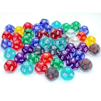 CHX 29112 Translucent Bag of 50 Assorted Polyhedral d12