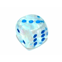 CHX DB3081 Borealis Icicle/light blue Luminary 30mm d6 dice w/pips