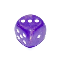 CHX DB3077 Borealis Purple/white Luminary 30mm d6 dice w/pips