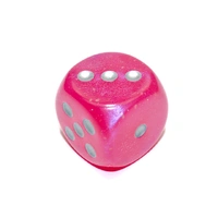 CHX DB3084 Borealis Pink/silver Luminary 30mm d6 dice w/pips