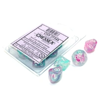 CHX 27345 Nebula Wisteria/white Luminary Set of Ten d10s