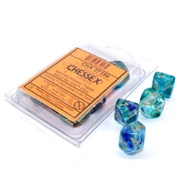 CHX 27356 Nebula Oceanic/gold Luminary Set of Ten d10s