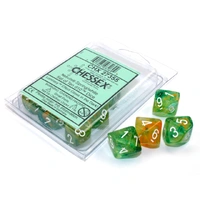 CHX 27355 Nebula Spring/white Luminary Set of Ten d10s