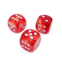 CHX DN3054 Nebula Red/silver Luminary 30mm d6 dice w/pips