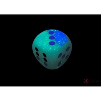 CHX DG3065 Gemini Pearl Turquoise-White/blue Luminary 30mm d6 dice w/pips
