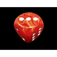 CHX DV3003W Vortex Orange/white 30mm d6 dice w/pips