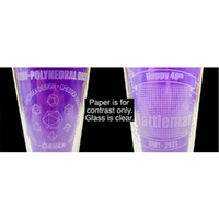 CHX 88018 Mini Polyhedral / Battlemat Anniversary Limited Edition Pint Glass