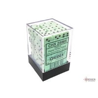 CHX 25865 Opaque 12mm d6 Pastel Green/black Dice Block (36 dice)