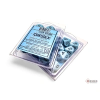 CHX 25266 Opaque Pastel Blue/black Set of Ten d10s