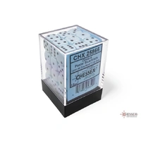 CHX 25866 Opaque 12mm d6 Pastel Blue/black Dice Block (36 dice)