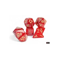 U2 CHX 22504 Glitter Mega-hedral Ruby/gold 7-Die Set