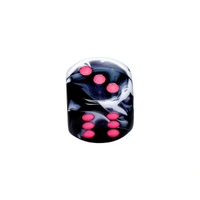 CHX DG3069 Gemini Black-White/pink 30mm d6 dice w/pips