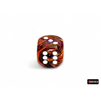 CHX DF3043 Festive Symphony/white 30mm d6 dice w/pips