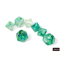 CHX 27595 Borealis Kelp/light green Luminary Polyhedral 7-Dice Set