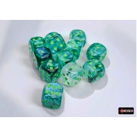 CHX 27795 Borealis Kelp/light green Luminary 16mm d6 Dice Block (12 dice)