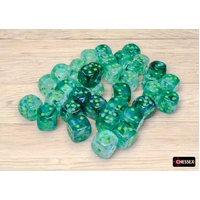 CHX 27995 Borealis Kelp/light green Luminary 12mm d6 Dice Block (36 dice)