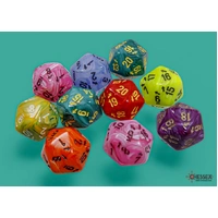 CHX 29019 Bag of 10 Assorted Vortex Countup&down d20s
