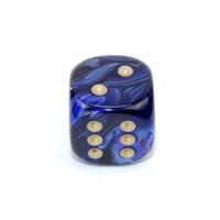CHX DC2006 Scarab Royal Blue/gold 20mm d6 dice w/pips