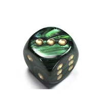 CHX DC3005 Scarab Jade/gold 30mm d6 dice w/pips