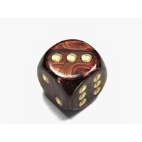 CHX DC3009 Scarab Blue Blood/gold 30mm d6 dice w/pips