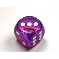 CHX DF3057 Festive Violet/white 30mm d6 dice w/pips