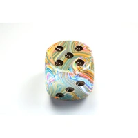 CHX DF5061 Festive Vibrant/brown 50mm d6 dice w/pips