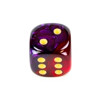 CHX DG2026 Gemini Purple-Red/gold 20mm d6 dice w/pips