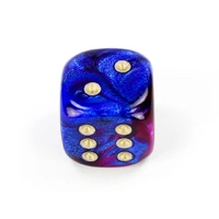 CHX DG2028 Gemini Blue-Purple/gold 20mm d6 dice w/pips