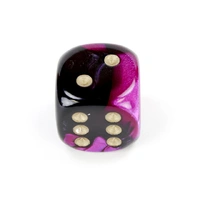 CHX DG2040 Gemini Black-Purple/gold 20mm d6 dice w/pips
