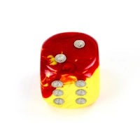 CHX DG2050 Gemini Red-Yellow/silver 20mm d6 dice w/pips