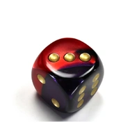 CHX DG3026 Gemini Purple-Red/gold 30mm d6 dice w/pips