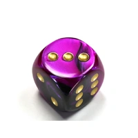 CHX DG3040 Gemini Black-Purple/gold 30mm d6 dice w/pips