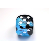 CHX DG5046 Gemini Black-Shell/white 50mm d6 dice w/pips