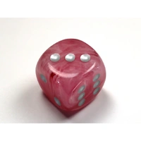 CHX DH3024 Ghostly Glow Pink/silver 30mm d6 dice w/pips