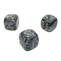 CHX DL2050 Leaf Steel/gold 20mm d6 dice w/pips