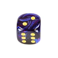 CHX DL2097 Lustrous Purple/gold 20mm d6 dice w/pips