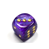 CHX DL3097 Lustrous Purple/gold 30mm d6 dice w/pips